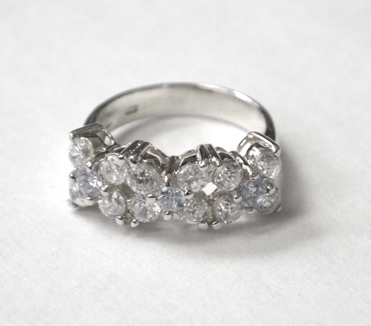 CZ Stone Ring Sterling Silver 51-2025