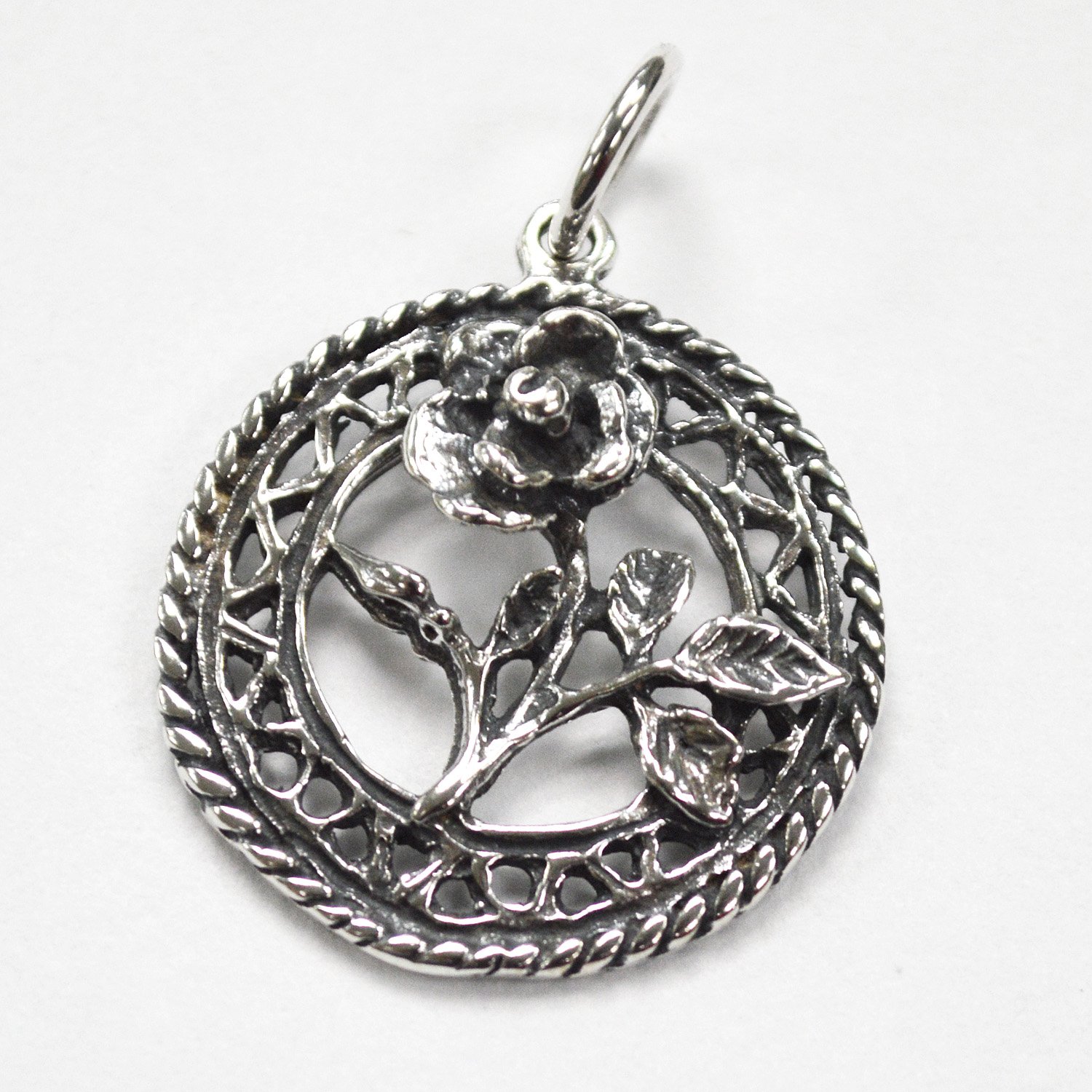 Rose Pendant Sterling Silver 561189