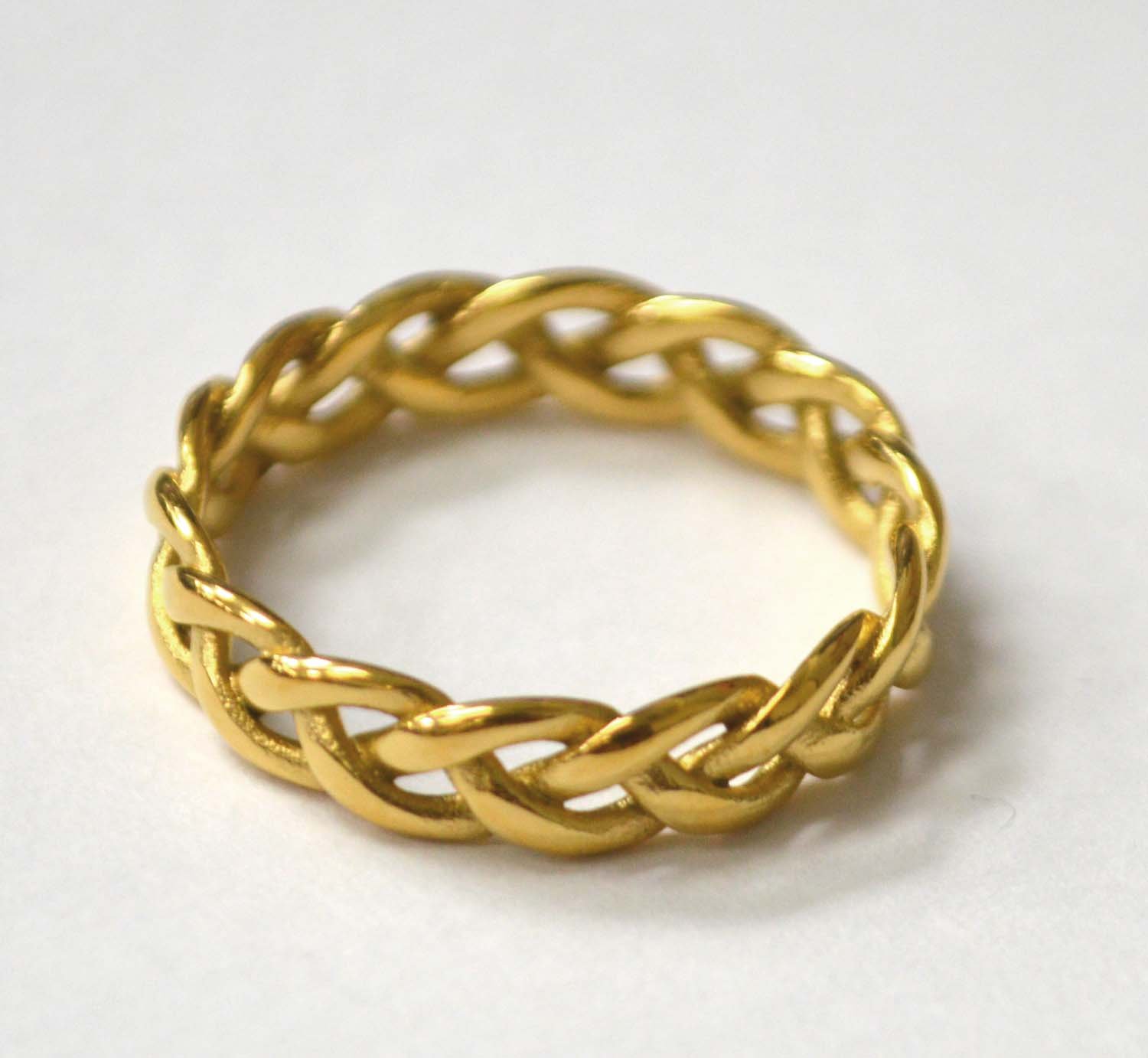 Braided Gold IP Plated Ring 81-1507G