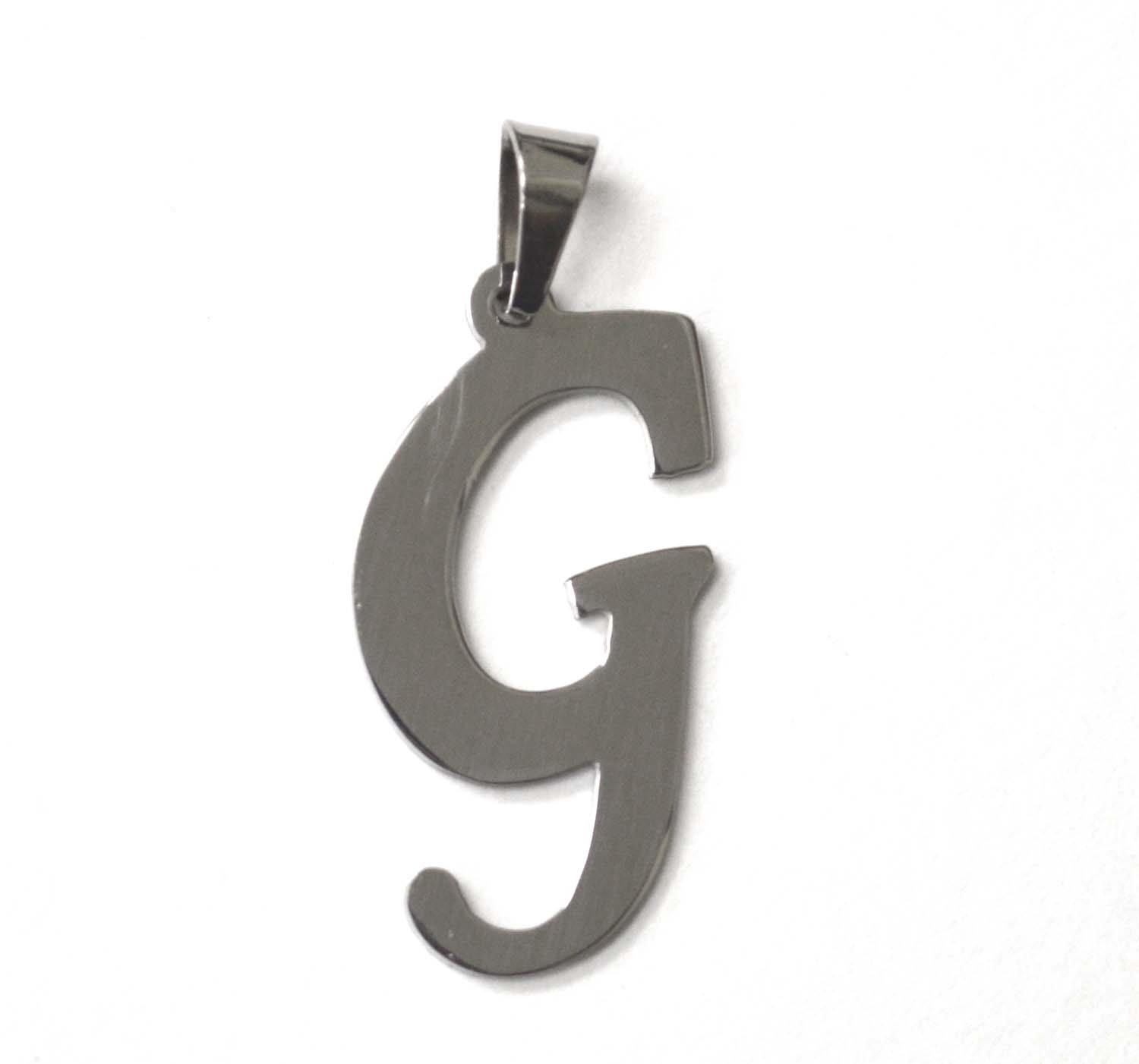 G Initial Pendant Stainless Steel 86-695S-G