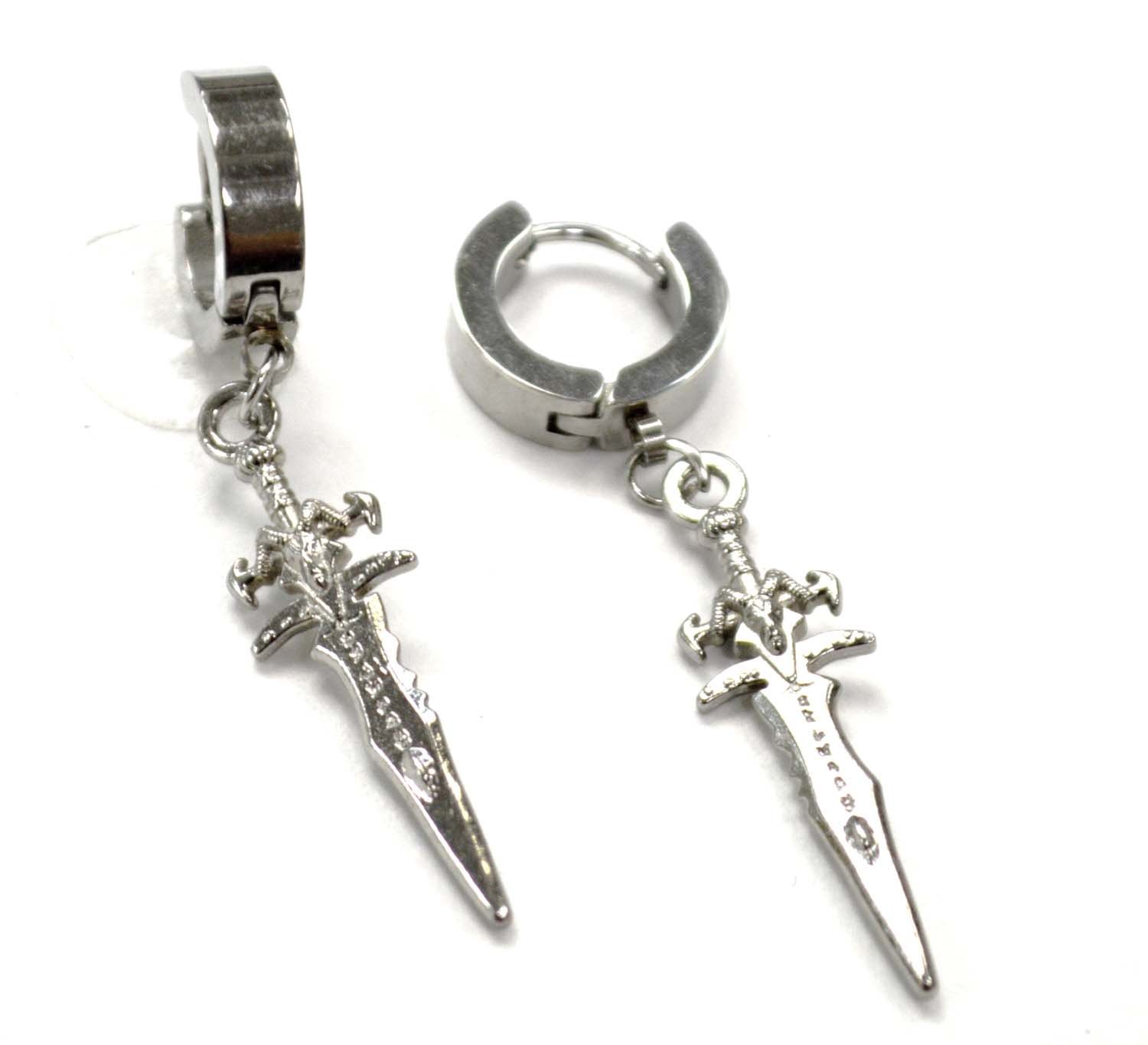 Huggies with Sword Stainless Steel 83-802S