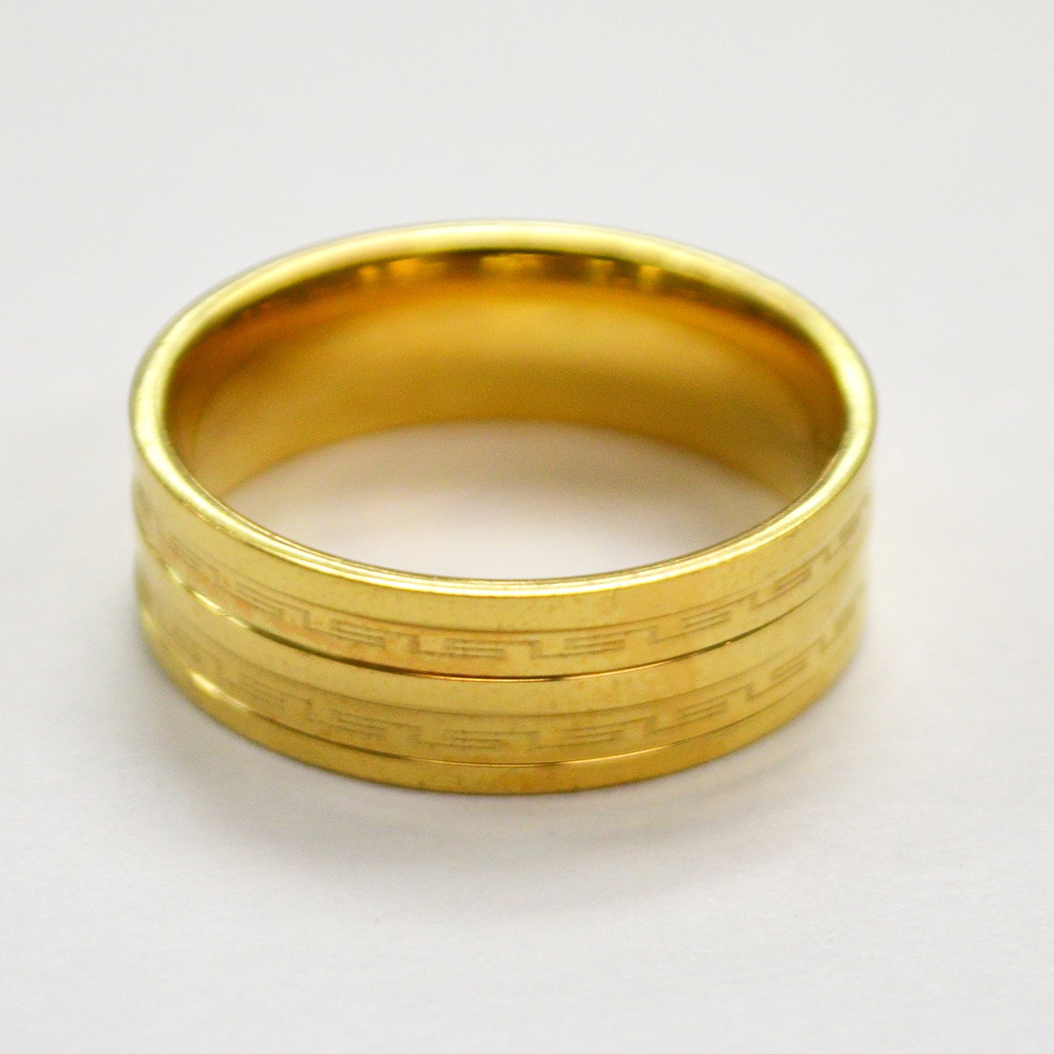 Gold IP Plated Design Ring 81-1345