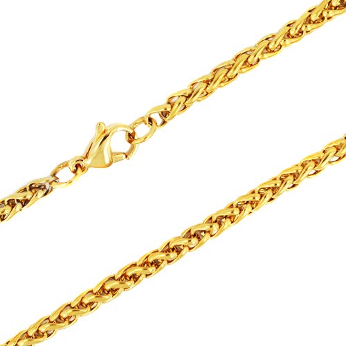 3m Gold IP Plate Spiga  Chain 85-188G-3
