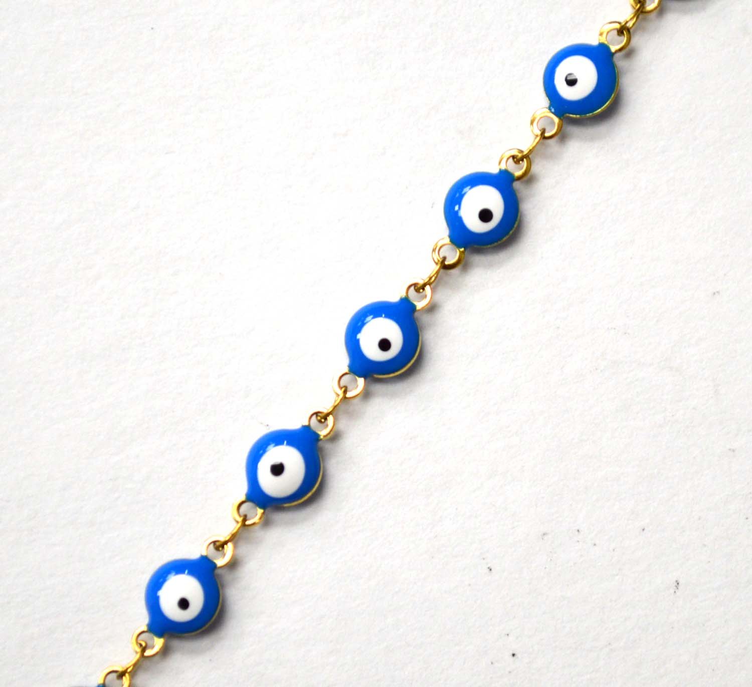 Eye Gold IP Plated Bracelet 84-1815G Royal Blue (3 pcs/pkg)