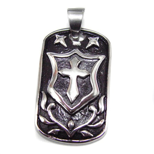 Cross Dog Tag Pendant 86-483