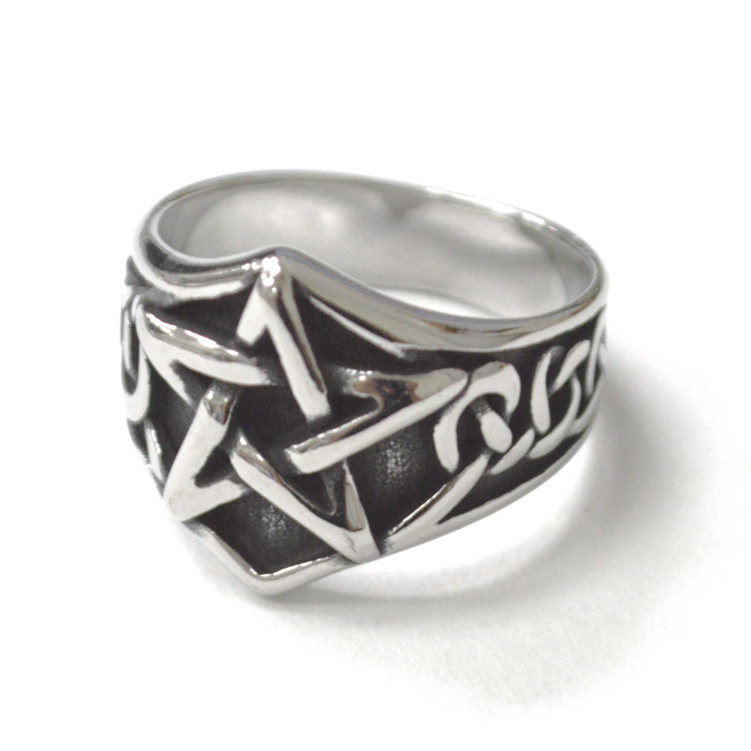 Celtic Star Stainless Steel Ring 81-1664S