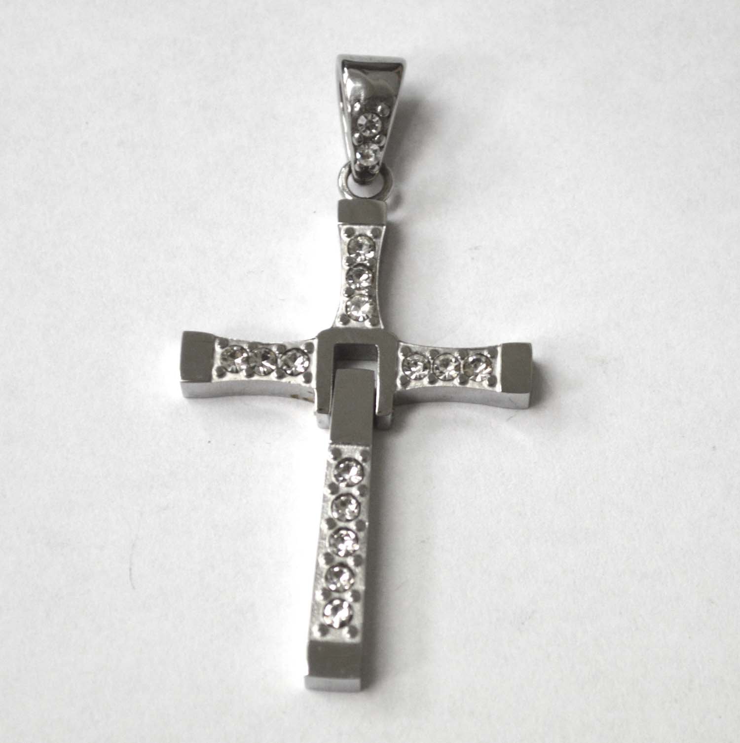 Cross with Stones Movable Pendant 86-2403S-Sm
