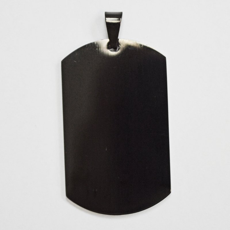 DOG TAG BLACK PLATED Pendant 86-1835B