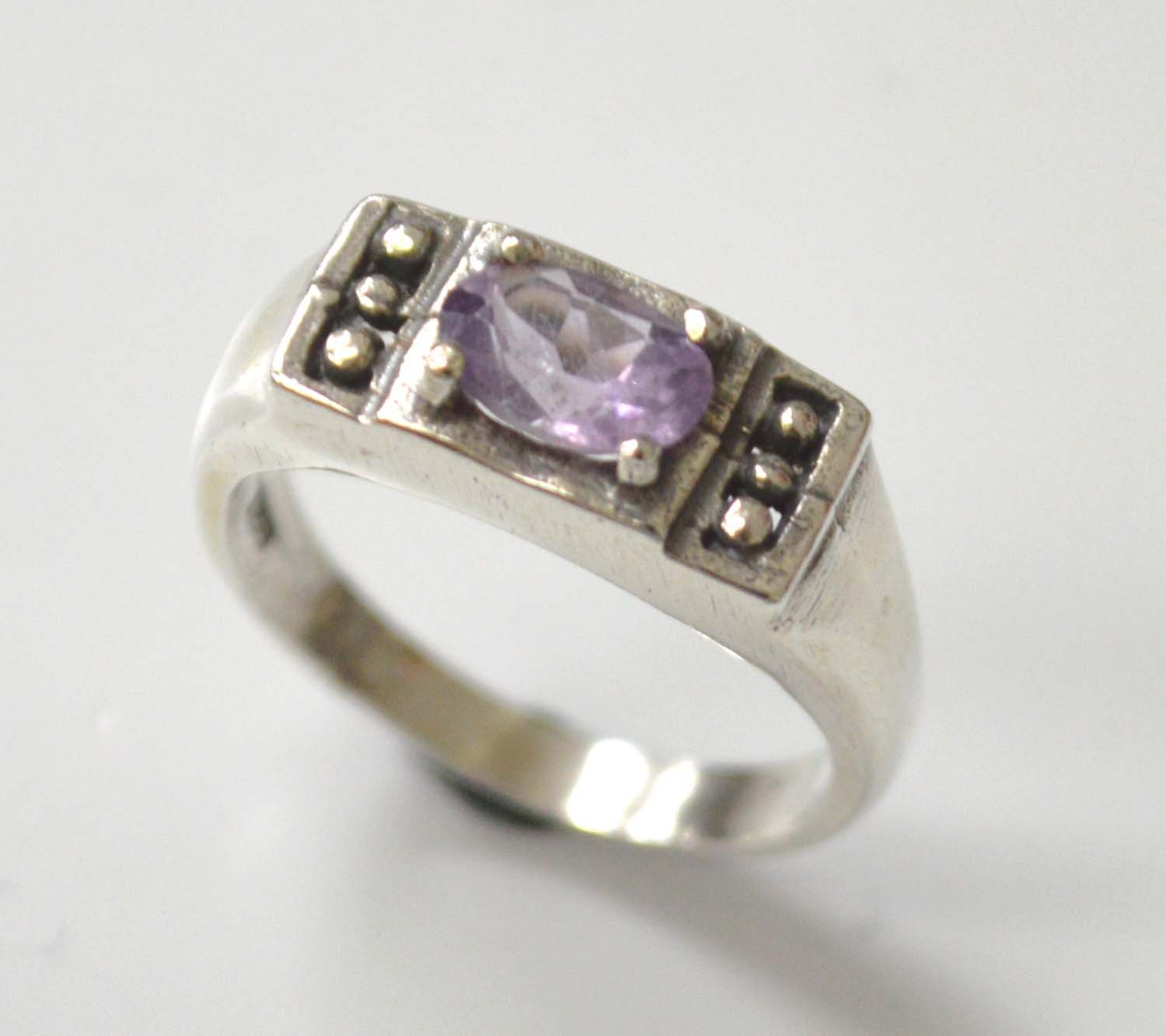 Amethyst Stone Ring Sterling Silver 51-2098 Ame