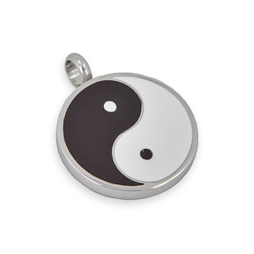 Yin Yang Medallion Stainless Steel (21mm)