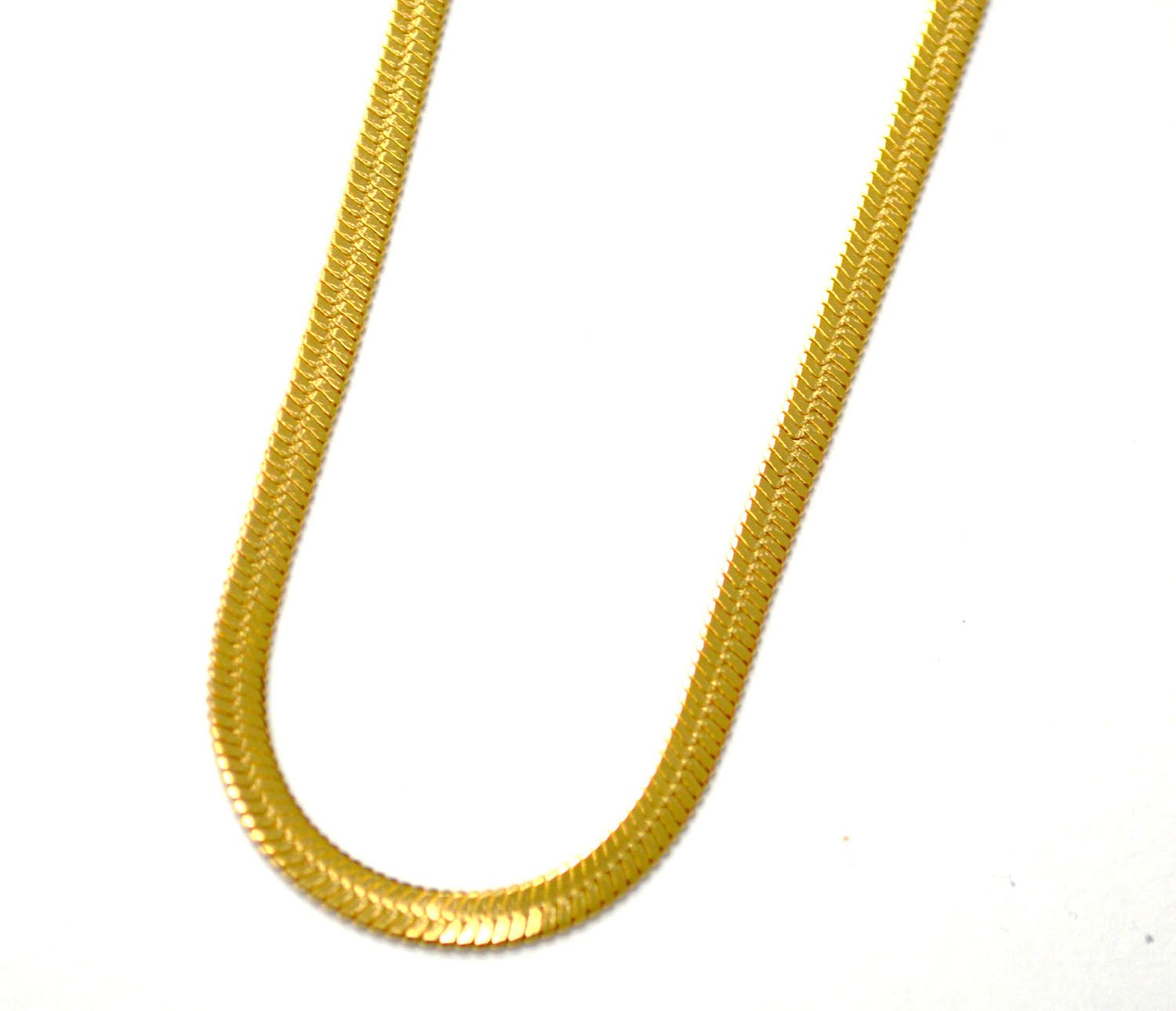 Herringbone Gold IP Plated Chain 85-280G-5