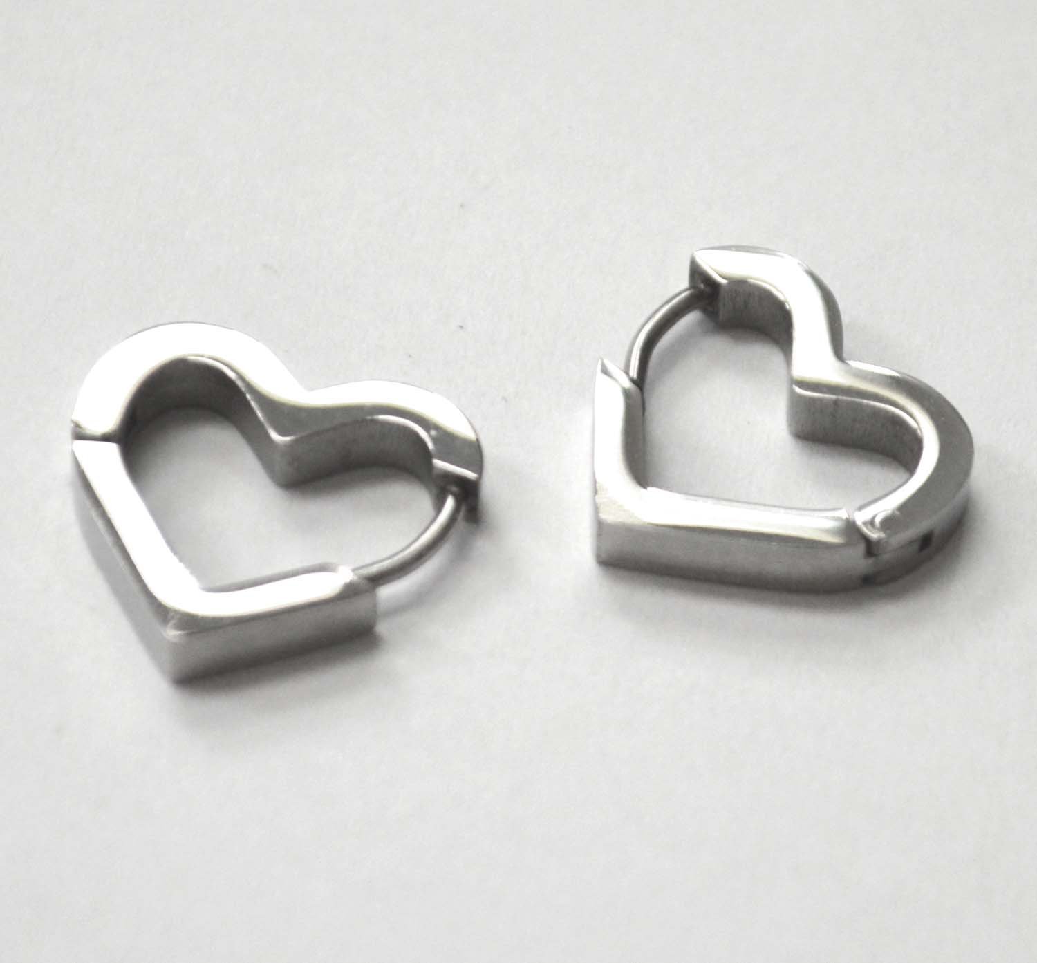 Heart Shape Huggies Earrings 83-813