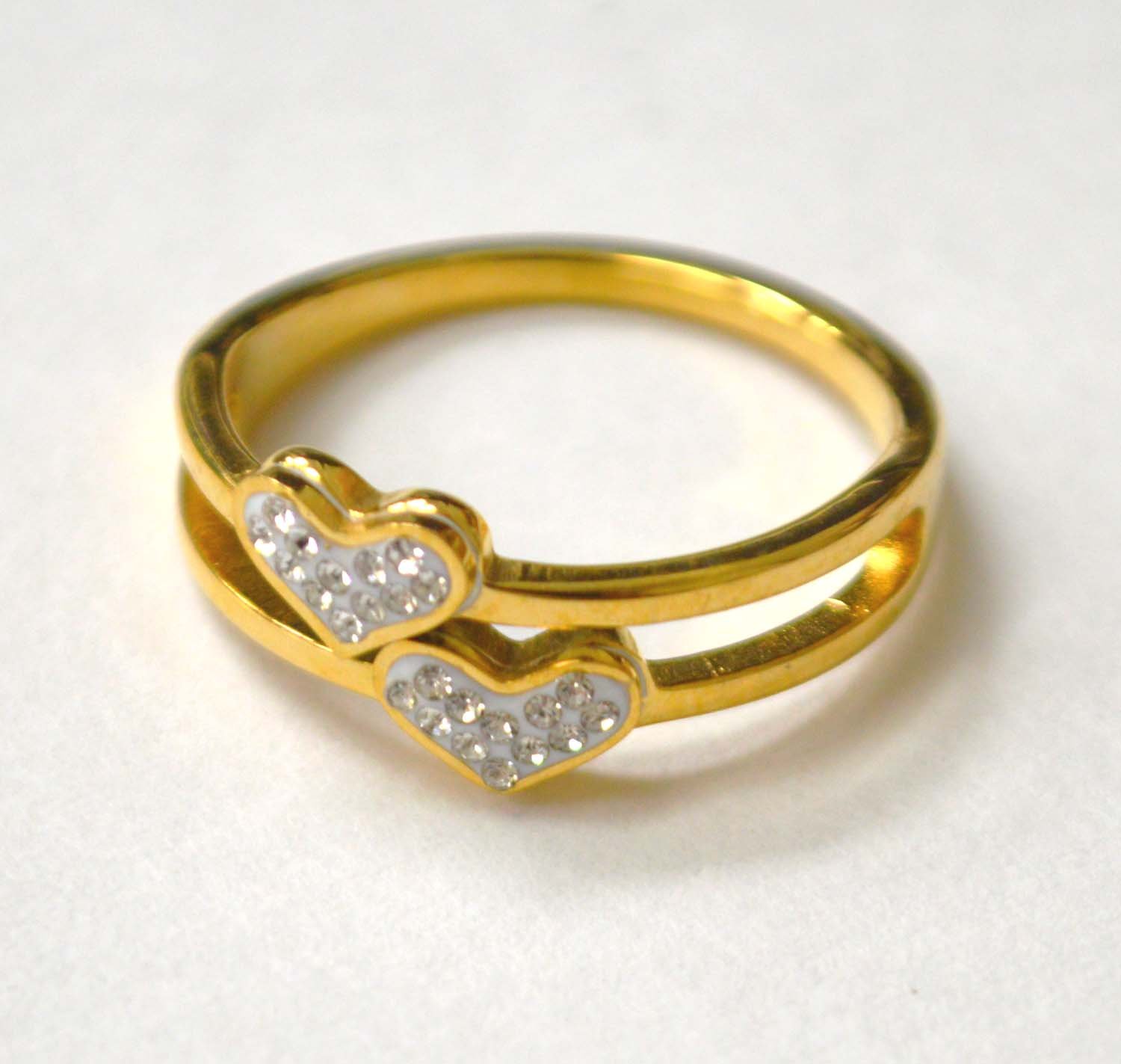 Heart Gold IP Plated Ring 81-1539G