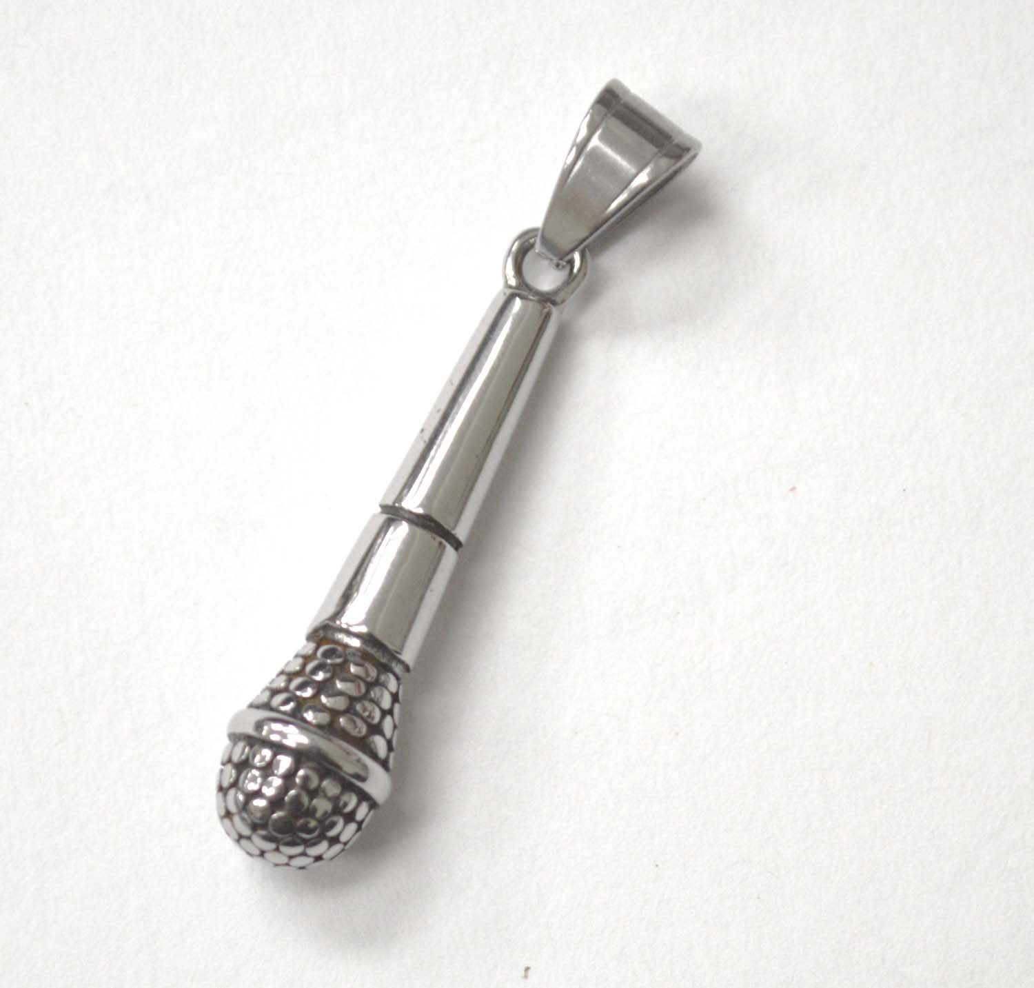 MICROPHONE Stainless Steel Pendant 86-1757S-Sm