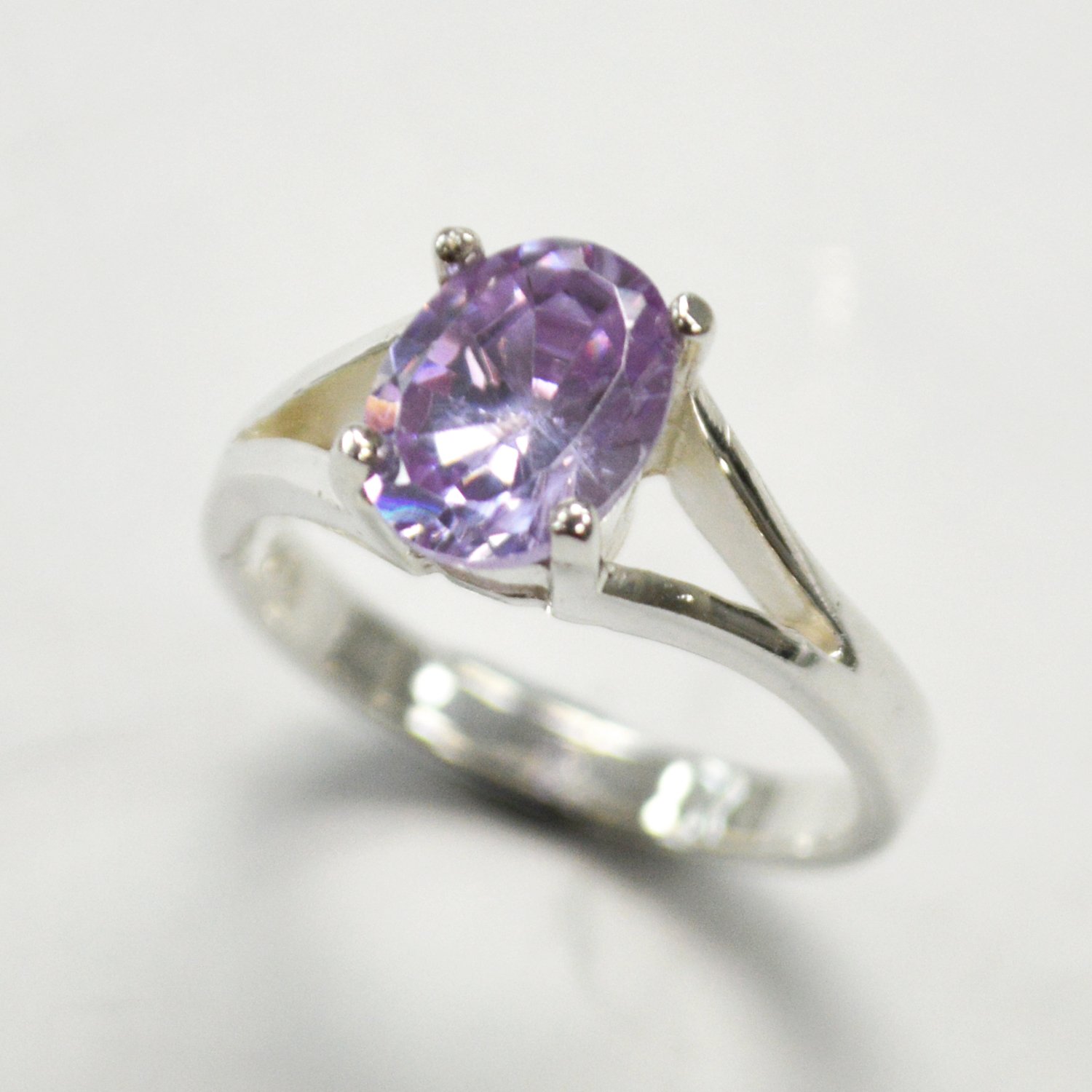 CZ Stone Ring Sterling Silver 51-2068