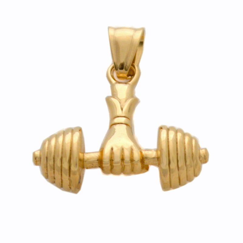 BARBEL Gold Plated Pendant 86-1955G