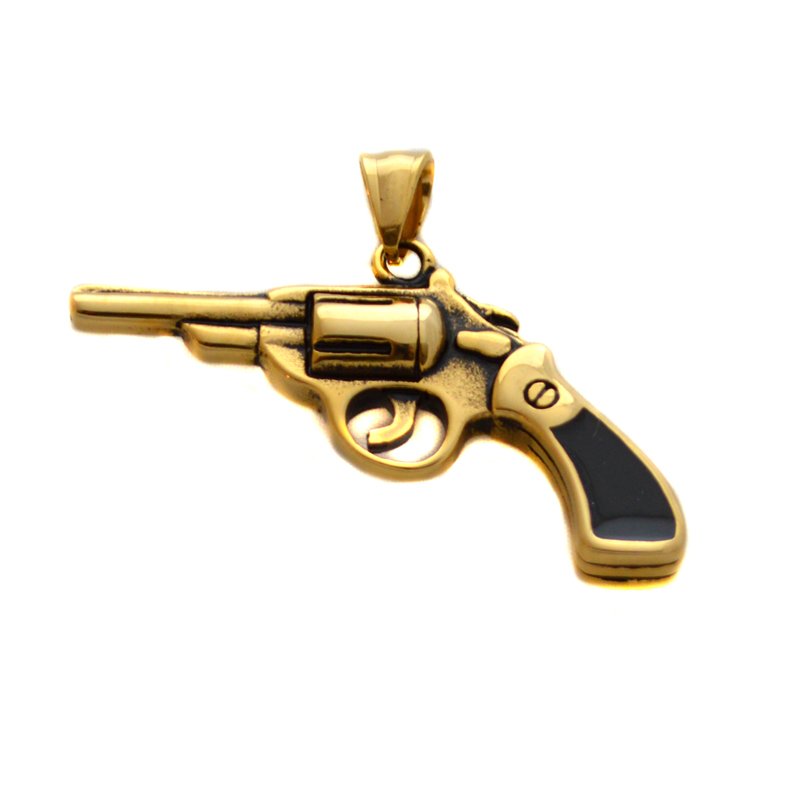 PISTOL Gold Plated Pendant 86-1939G