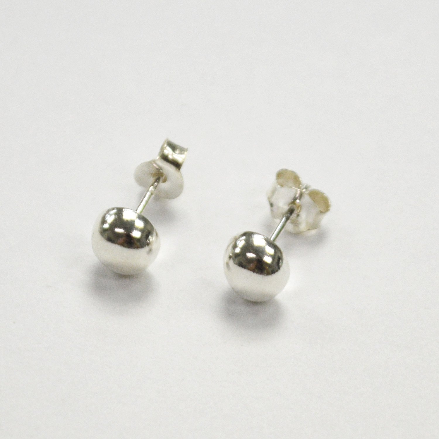 6mm Half Ball Stud Earring Sterling Silver 53-5238