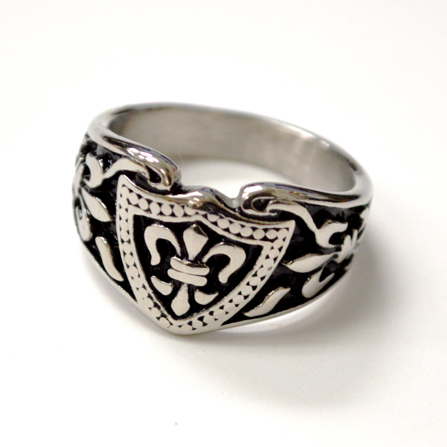 Fleur De Lis Stainless Steel Ring 81-1813