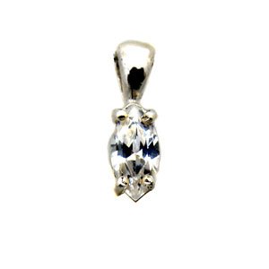 CZ Stone Pendant Sterling Silver 56-2111