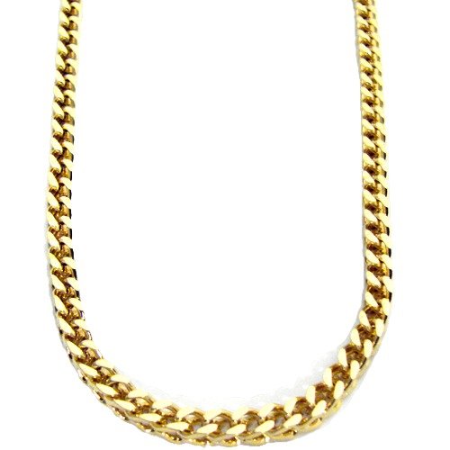 4m Franco Gold IP Plate Chain 85-215GD-4