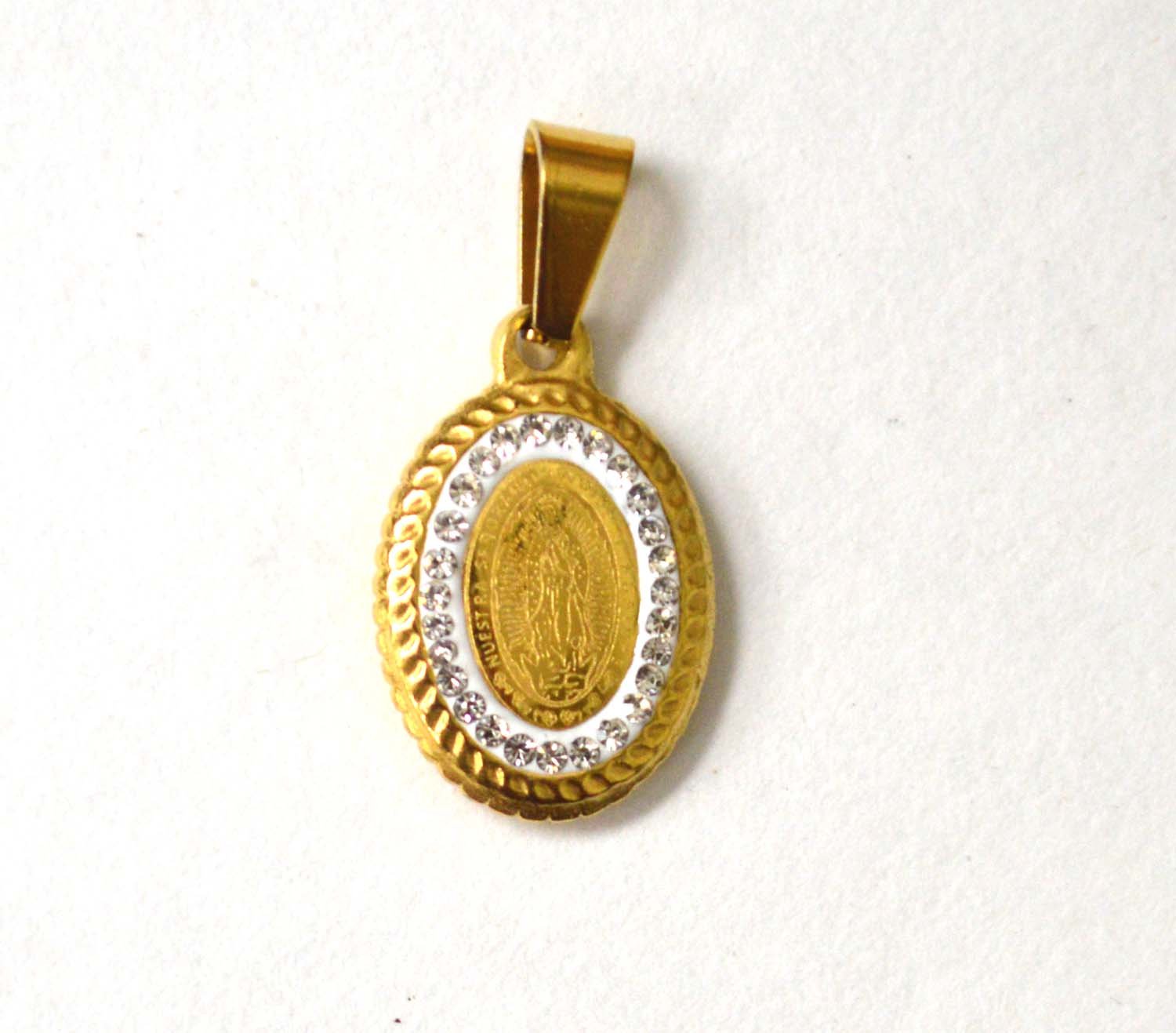 Nuestra Sn Guadalupe Gold Plated Pendant 86-2483G