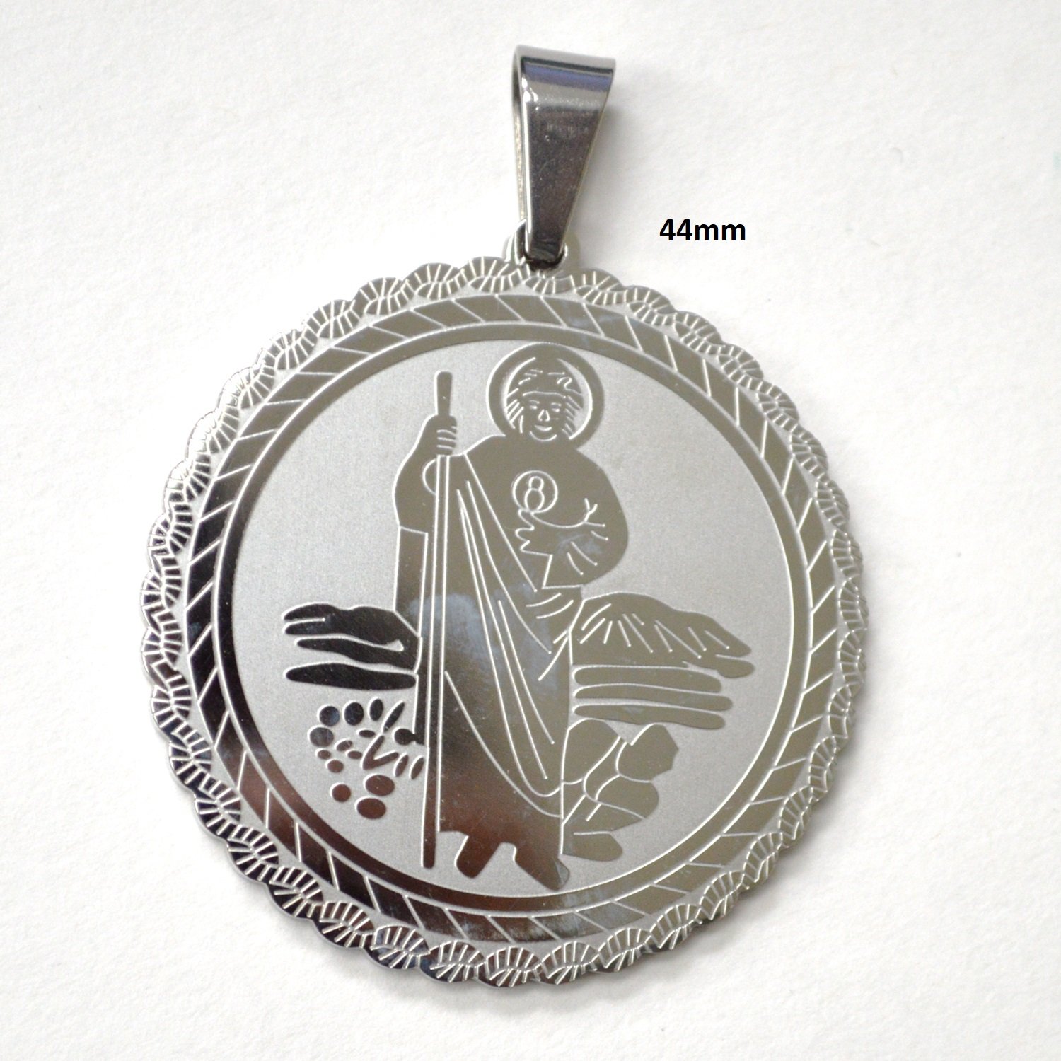 Virgen De Guadalupe/St Jude Stainless Steel Pendant 86-2873S