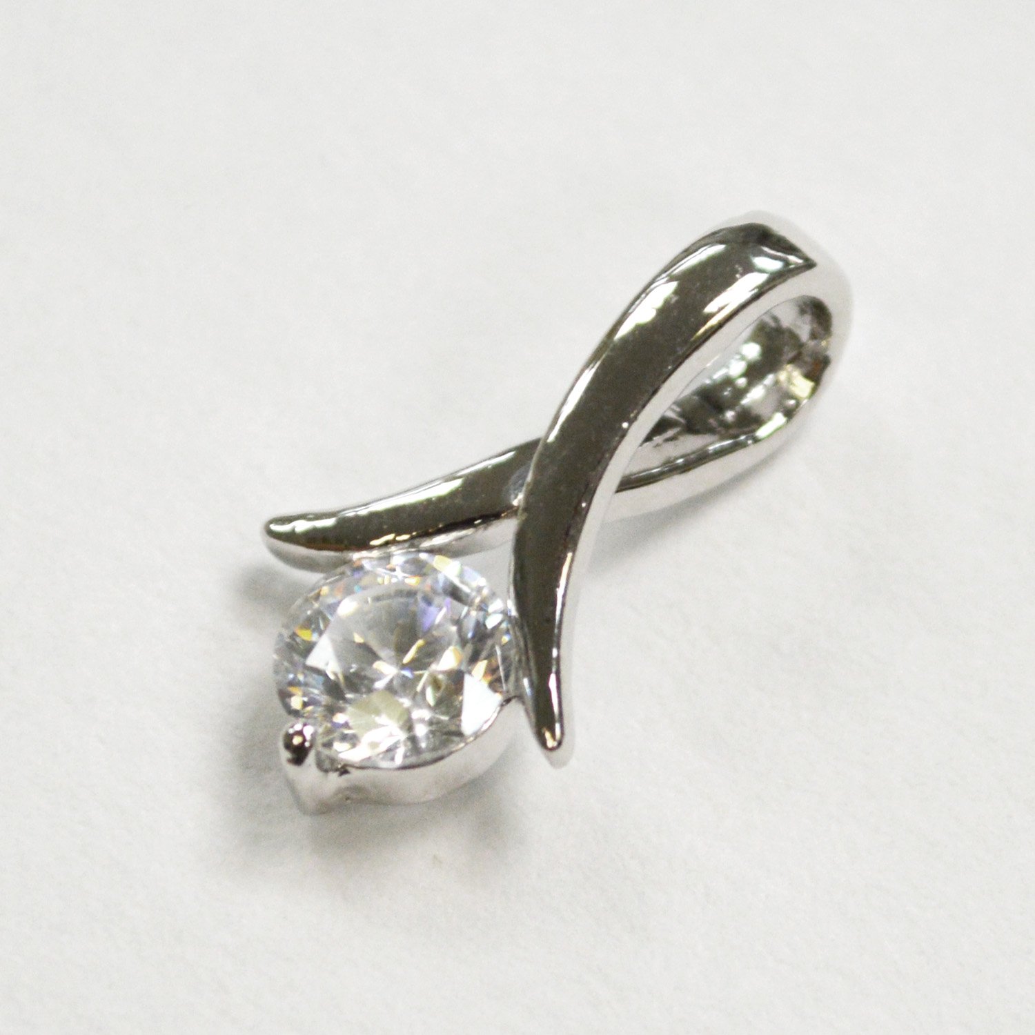 CZ Stone Pendant Sterling Silver 56-2121