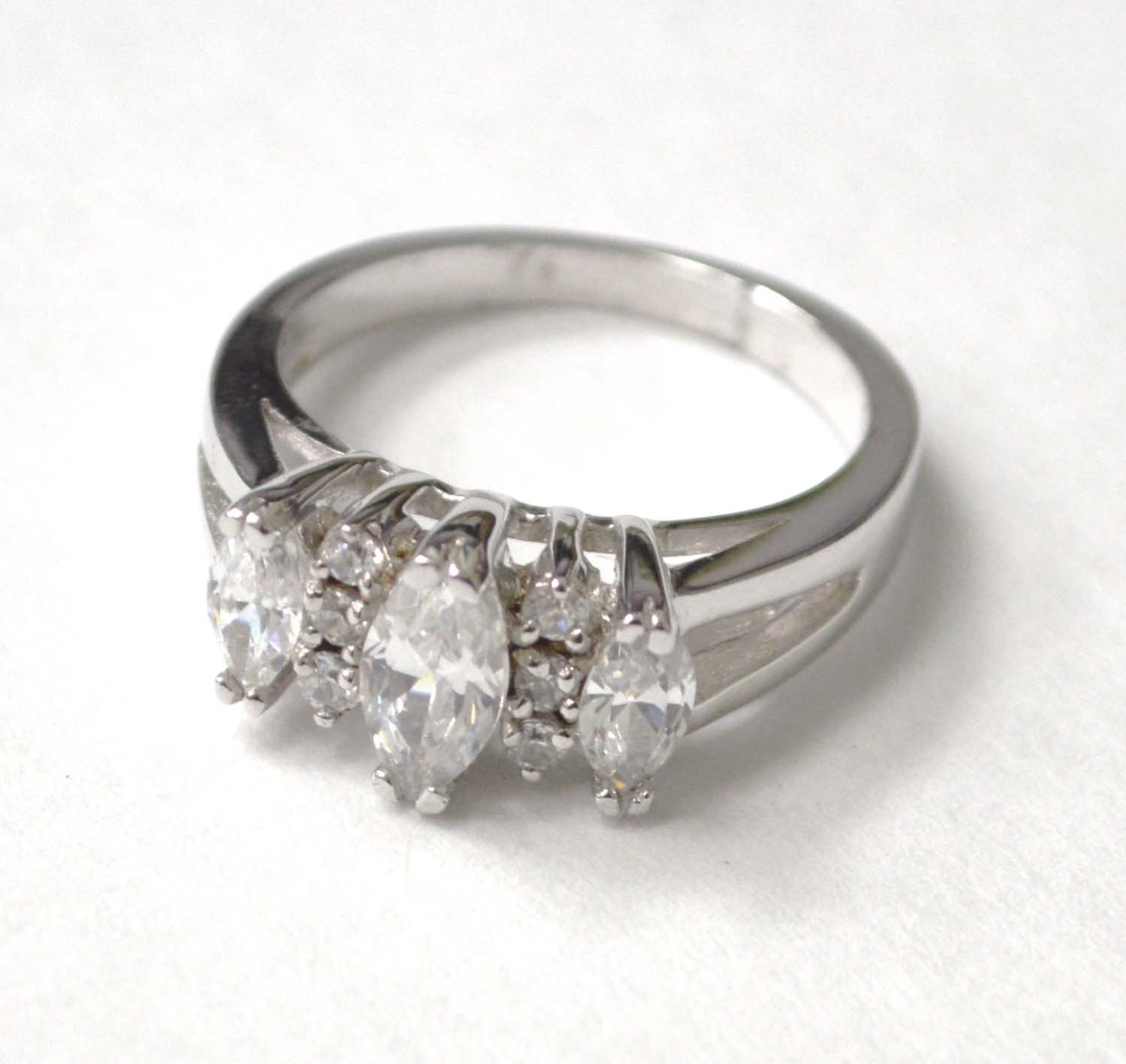 CZ Stone Ring Sterling Silver 51-2011