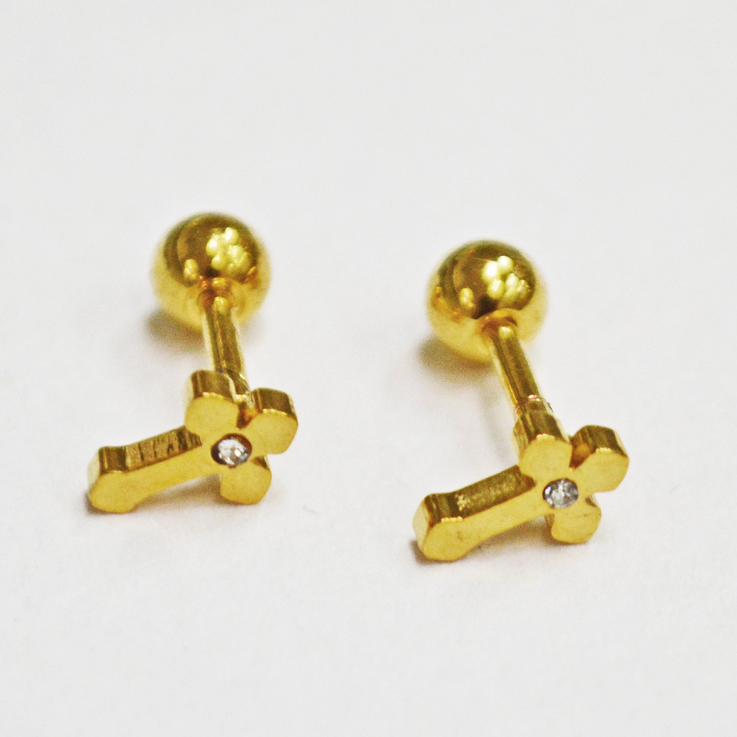 GOLD STUD EARRINGS