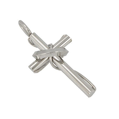 Rounded Cross with Eternity Band Pendant Stainless Steel (16x30mm)