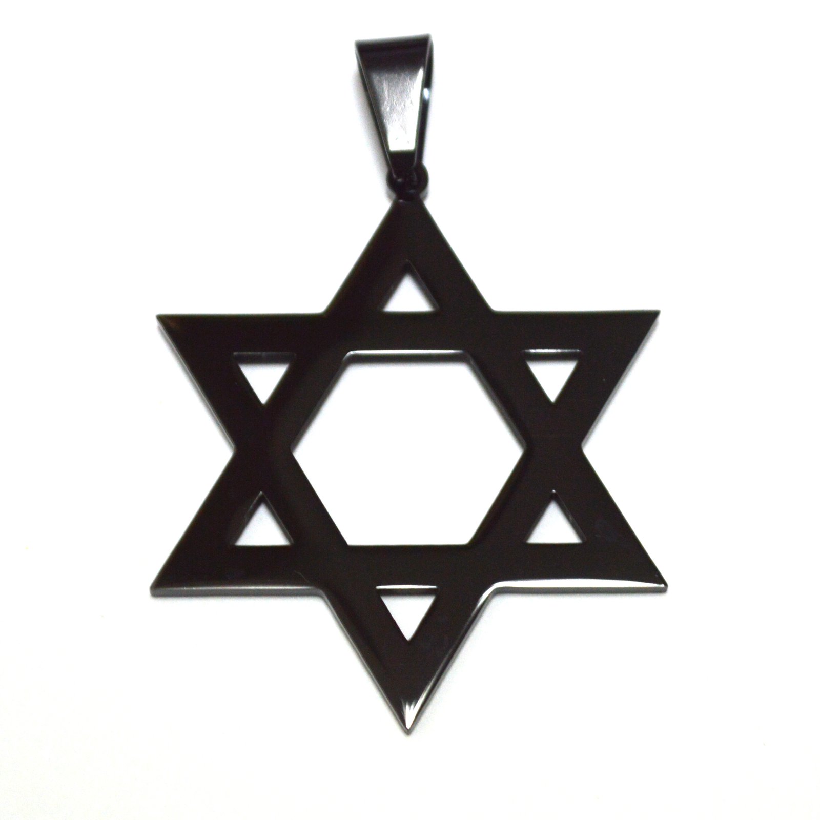 Black Plated  Star of David Pendant 86-2118B