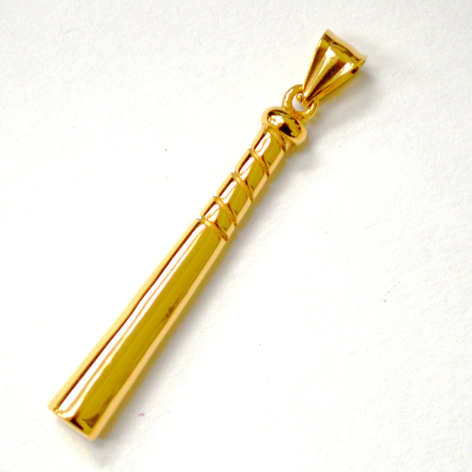 Baseball Bat Gold IP Plated Pendant 86-2920G