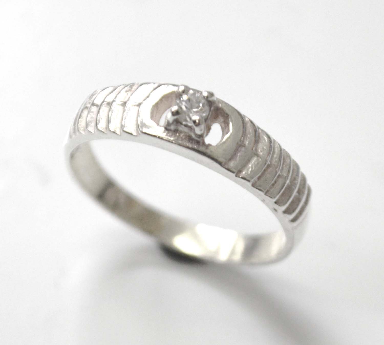 CZ Stone Ring Sterling Silver 51-2104