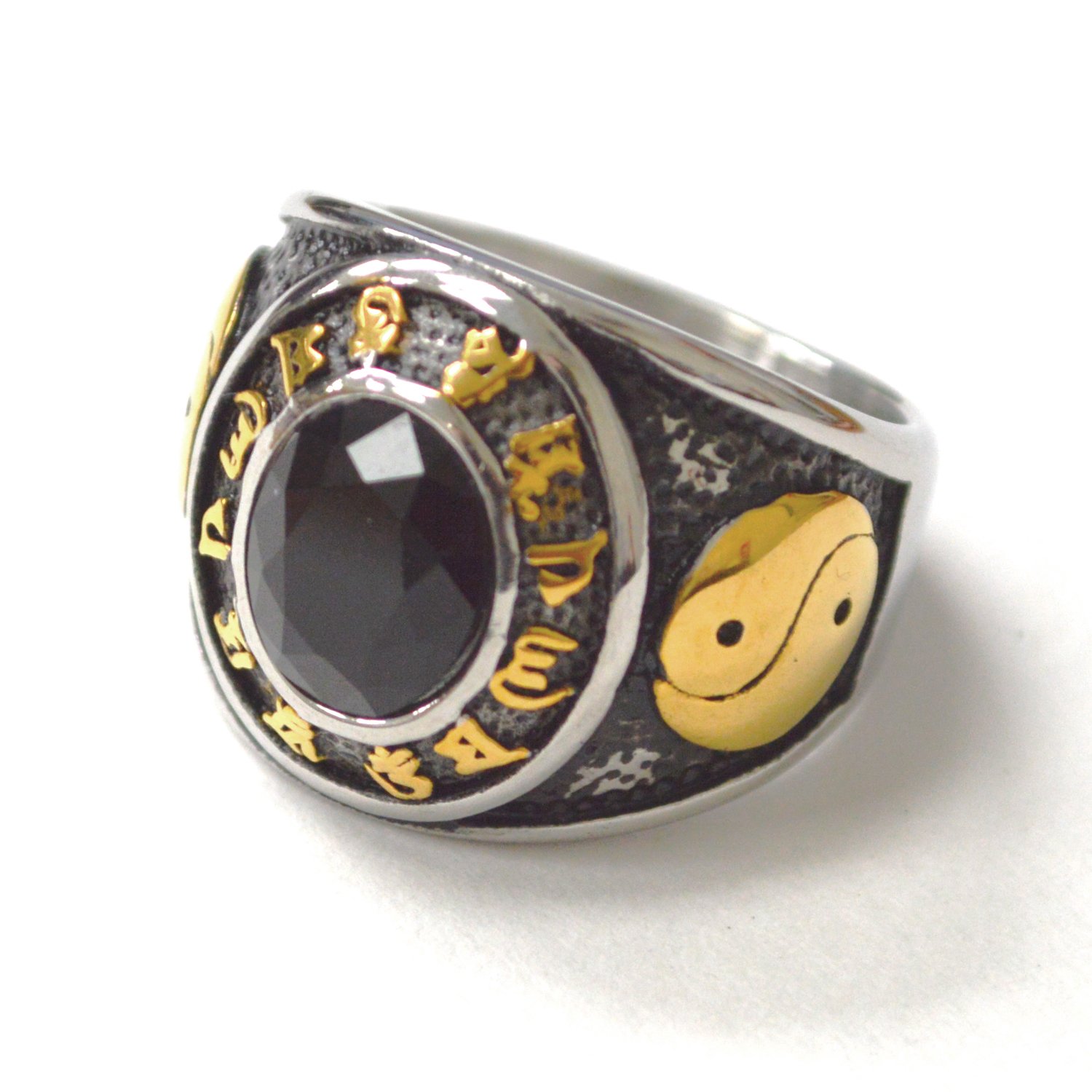 2 Tone Gold Stainless Steel Ring 81-1238-2T