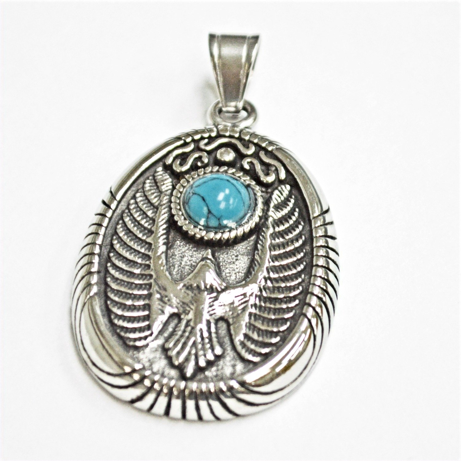 Eagle with Turquoise Pendant 86-2177