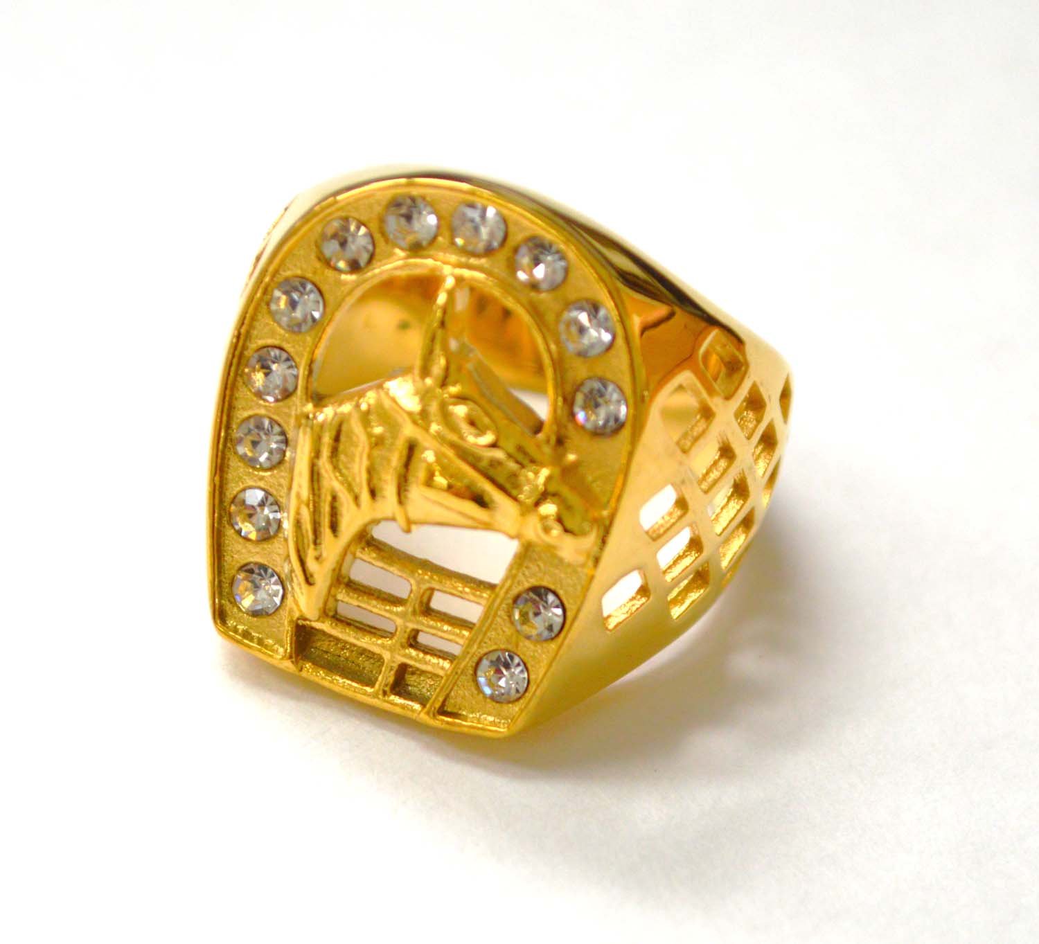 Horseshoe Gold IP Plated Ring 81-1560G