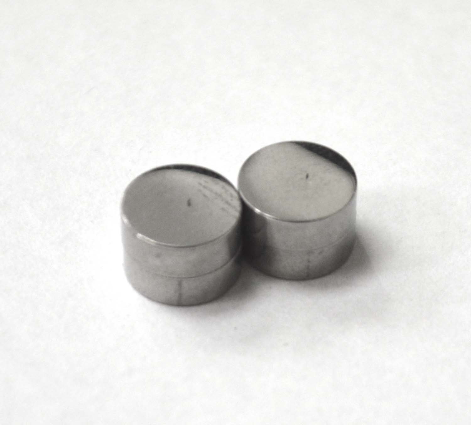 Magnet Flat Disk Stud Stainless Steel Earrings 83-809