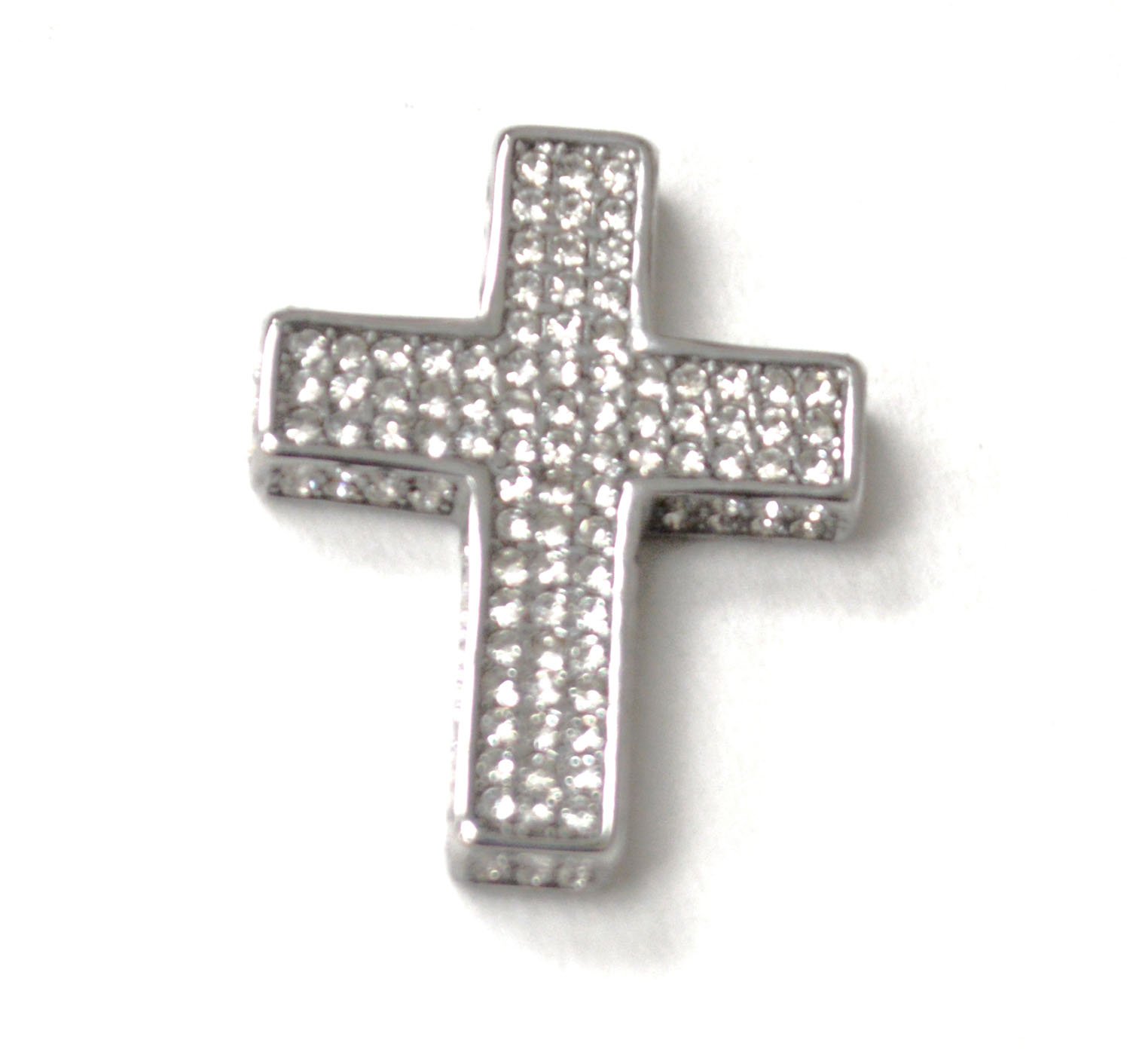 Cross with Stones Stainless Steel Pendant  86-2819