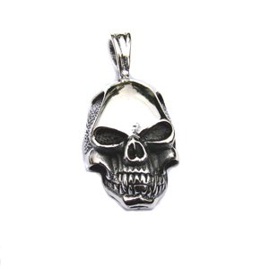 Skull Head Pendant Sterling Silver 56-1026-1