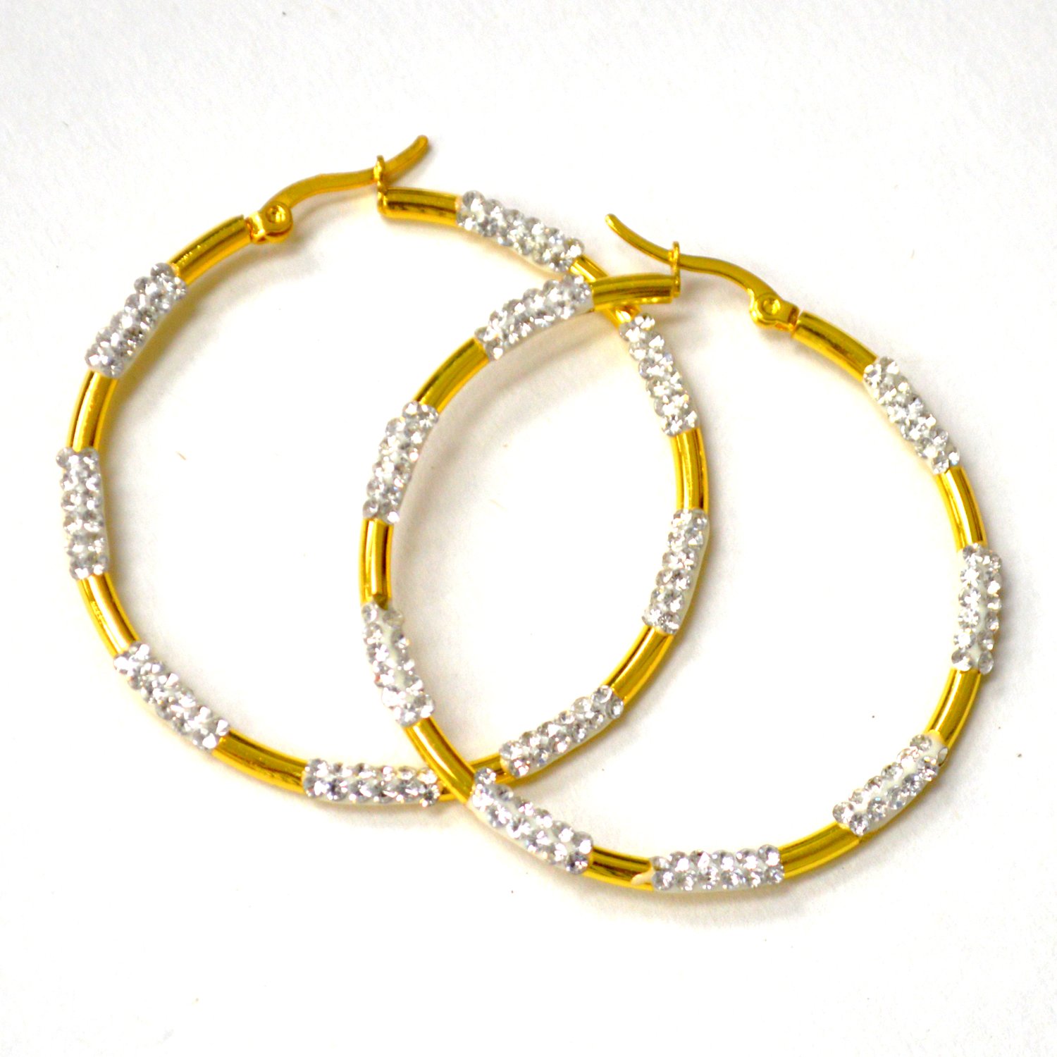 Hoops Gold IP Plated Earrings 83-1003G
