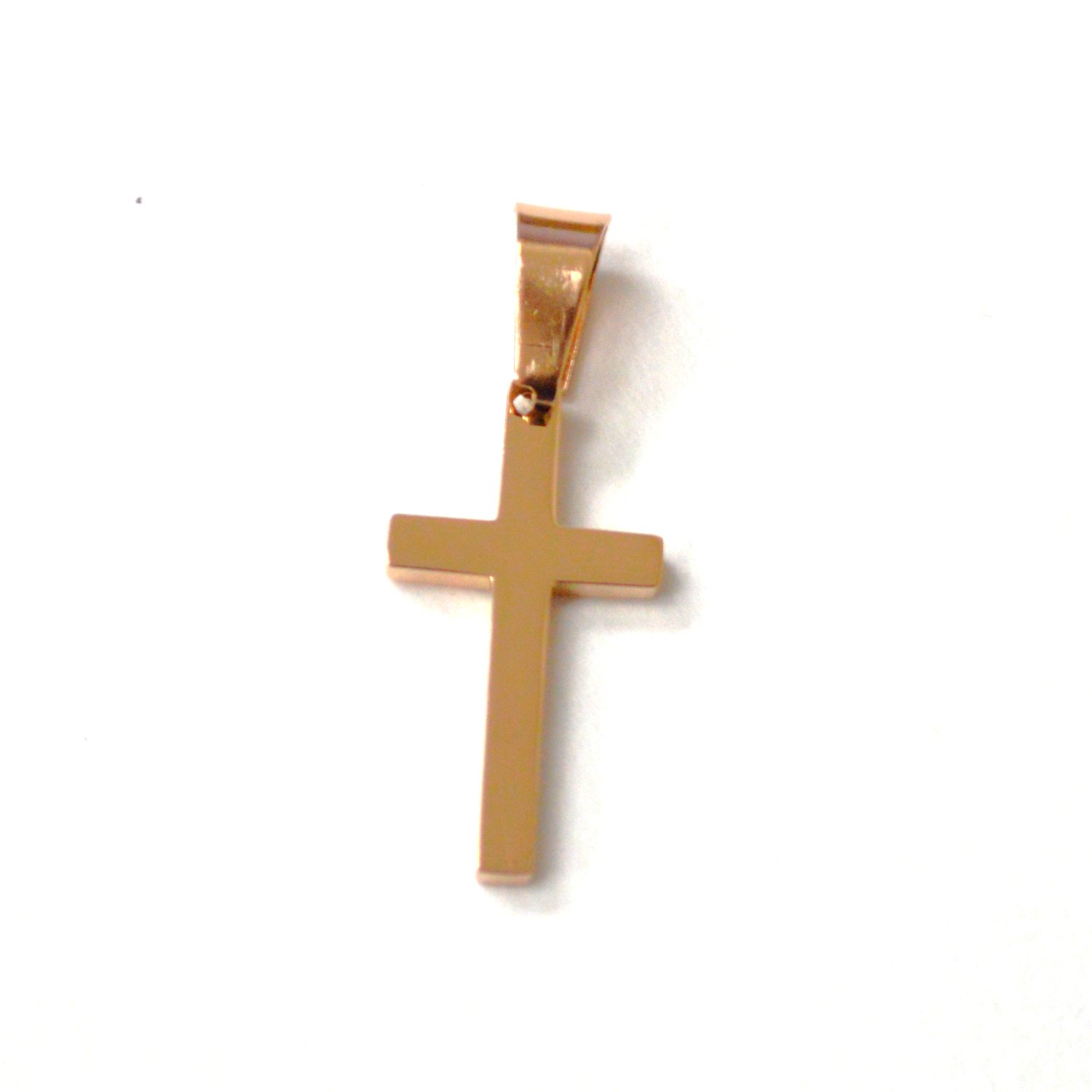 Plain Cross Rose Gold Plated Pendant 86-877RG