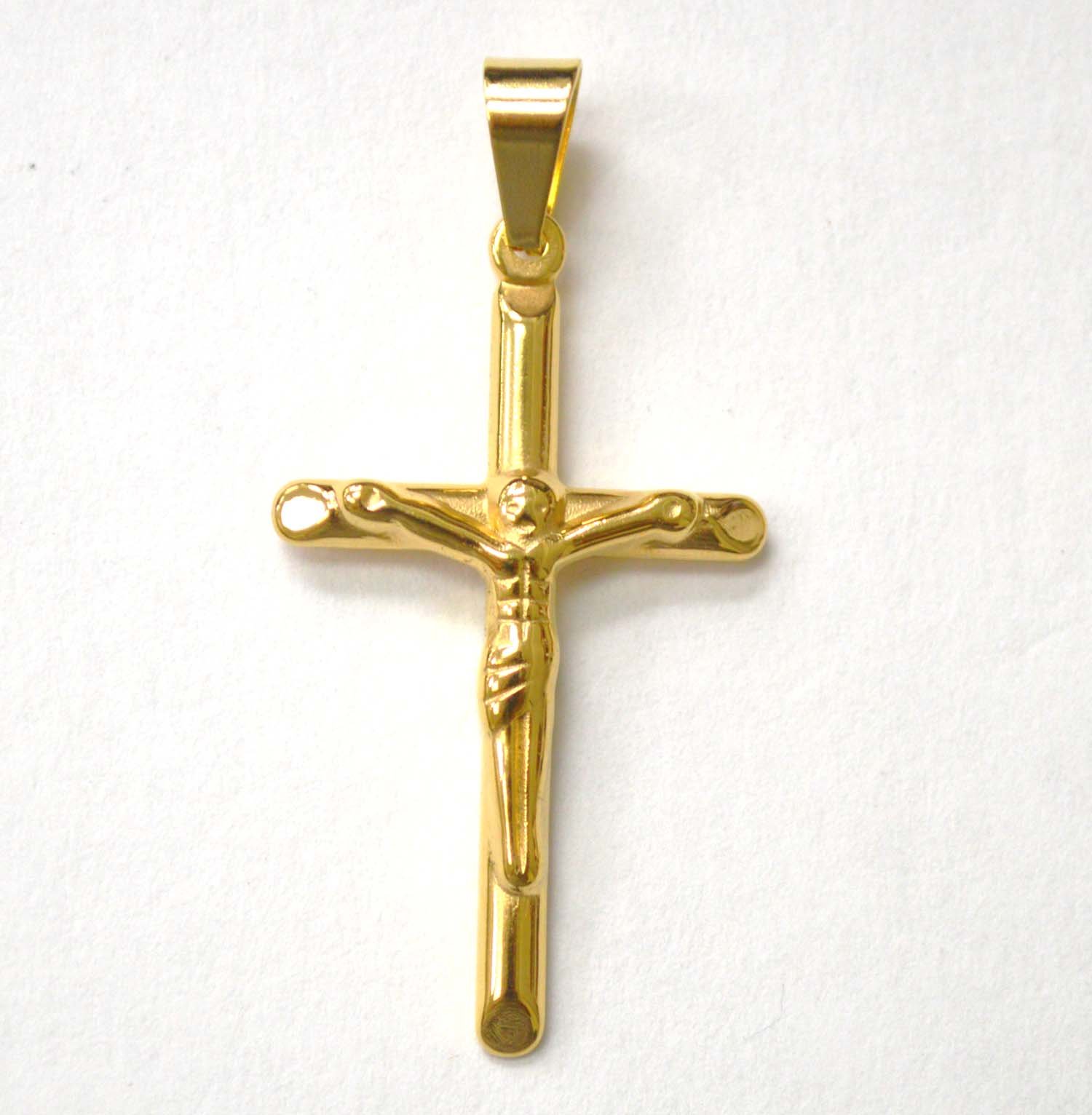 Crucifix Gold Plated Pendant  86-2272G
