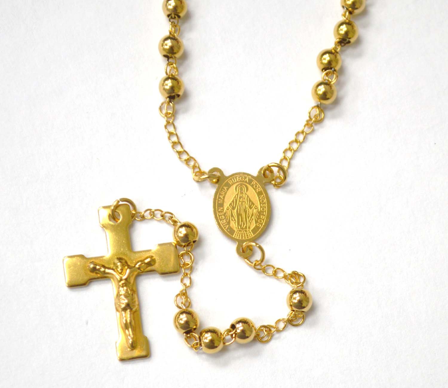 6mm Gold Plated Rosary 87-30G