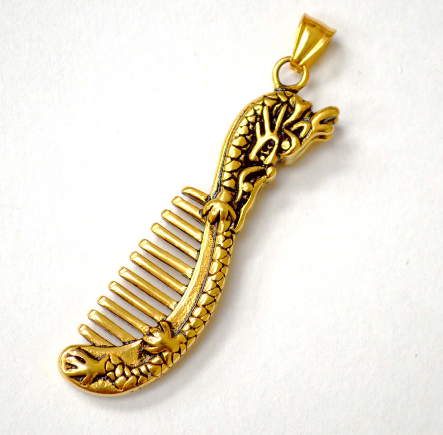 Comb Gold Plated Pendant 86-2566G
