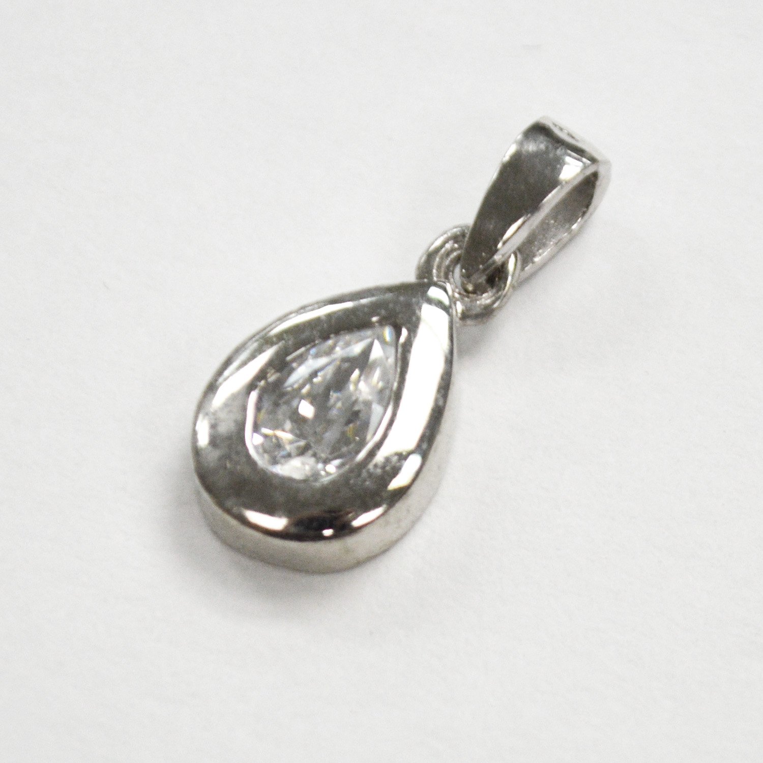 CZ Stone Pendant Sterling Silver 562075