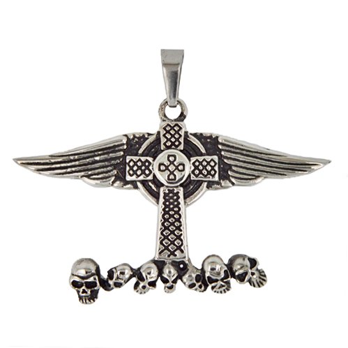 Cross, Wing, Skull Pendant 86-1444