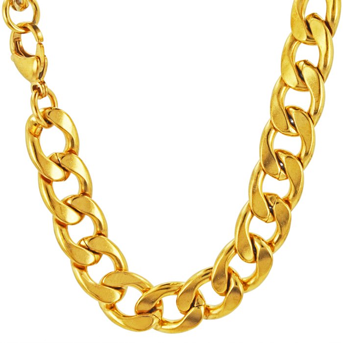 12mm Gold Curb Chains 85-162G-12