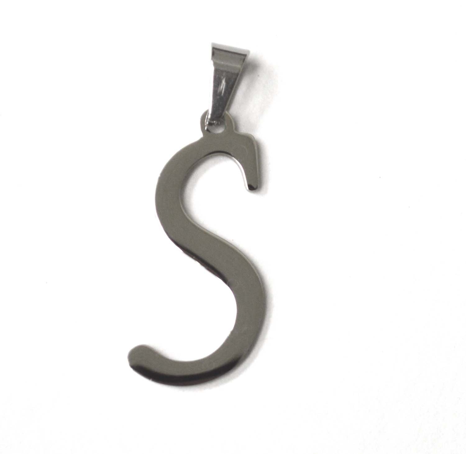 S Initial Pendant Stainless Steel 86-695S-S