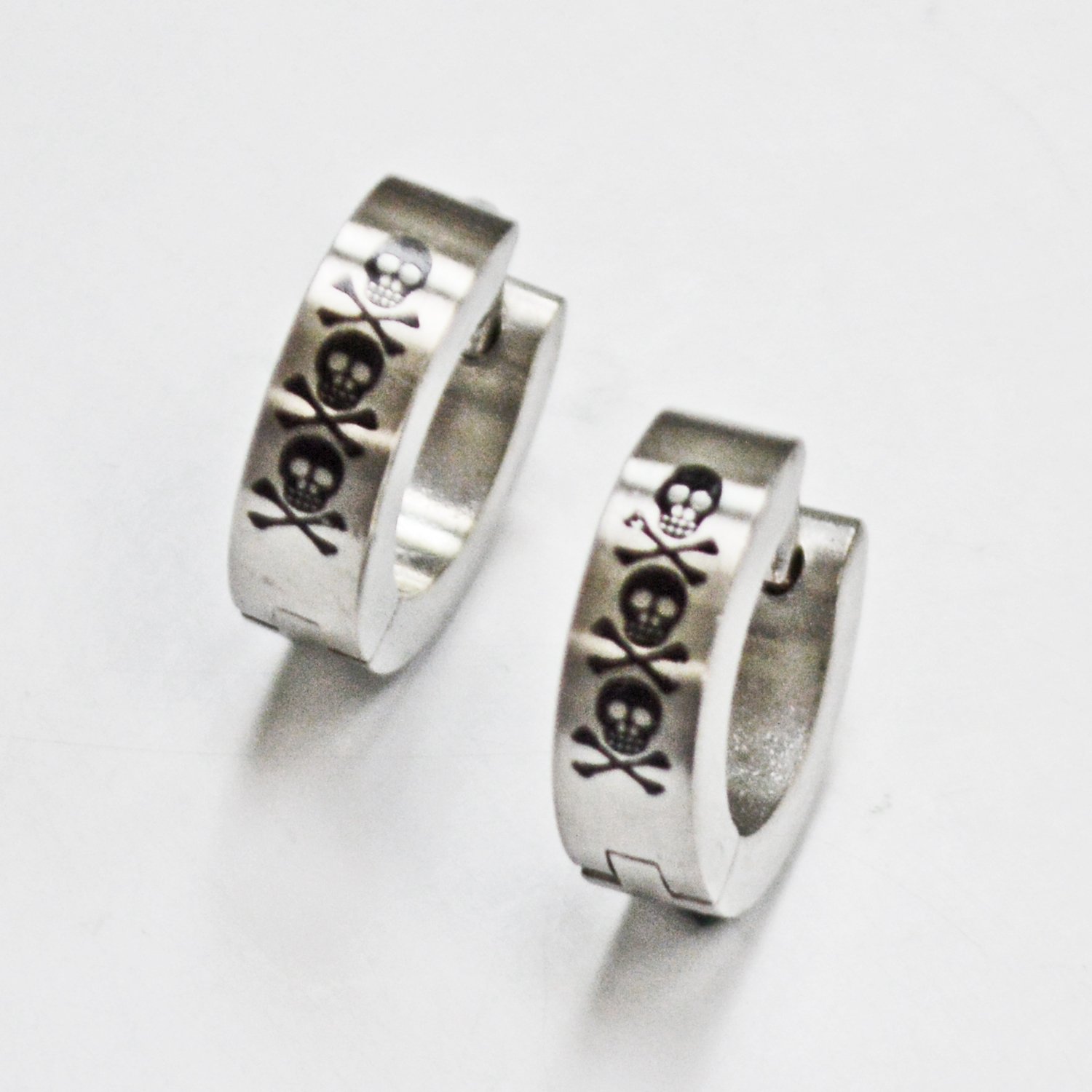 CROSS BONE HUGGIE EARRINGS 83-368S